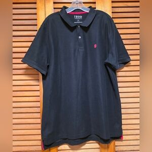 IZOD The Advantage Polo Black Short-Sleeve Pullover Cotton Blend Men's Size XL